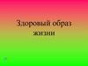 Здоровый образ жизни
