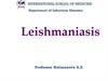 Leishmaniasis. Department of Infectious Diseases Leishmaniasis