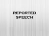 Reported speech
