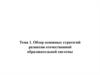 Обзор основных стратегий развития отечественной образовательной системы