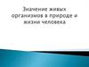 Значение живых организмов в природе и жизни человека