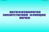 Патофизиология экскреторной функции почек