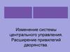 Изменение системы центрального управления. Расширение привилегий дворянства
