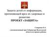 Защита детей от информации, причиняющей вред их здоровью и развитию. Проект «Защита»