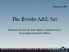 The Brooks A&E Act National Oceanic & Atmospheric Administration Acquisition & Grants Office