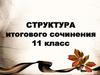 Структура итогового сочинения 11 класс