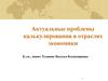 Актуальные проблемы калькулирования в отраслях экономики