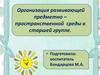 Организация развивающей предметно-пространственной среды в старшей группе