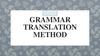 Grammar translation method