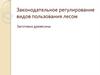 Законодательное регулирование видов пользования лесом. Заготовка древесины