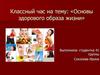 Классный час на тему: «Основы здорового образа жизни»