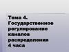 Государственное регулирование каналов распределения