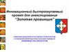 Инновационный быстроокупаемый проект для инвестирования “Золотая провинция”