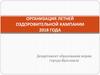 Организация летней оздоровительной кампании 2018 года