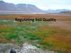 Regulating Soil Quality