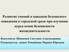 Развитие умений и навыков безопасного поведения в городской среде при изучении курса основ безопасности жизнедеятельности