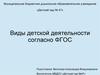 Виды детской деятельности согласно ФГОС