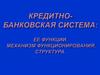 Кредитно-банковская система: ее функции, механизм функционирования, структура