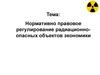 Нормативно-правовое регулирование радиационноопасных объектов экономики