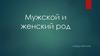 Мужской и женский род