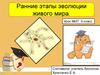 Ранние этапы эволюции живого мира