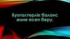 Бухгалтерлік баланс және есеп беру