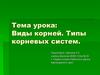 Виды корней. Типы корневых систем
