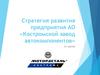 Стратегия развития предприятия АО «Костромской завод автокомпонентов»