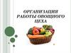 Организация работы овощного цеха