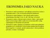 Ekonomia jako nauka