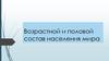 Возрастной и половой состав населения мира