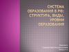 Система образования в РФ: структура, виды, уровни образования