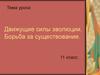 Движущие силы эволюции. Борьба за существование