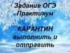 Задание ОГЭ. Практикум. Карантин