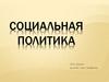 «Социальная политика» как элемент механизма государственного регулирования