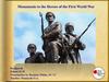 Monuments to the Heroes of the First World War
