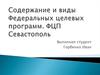 Содержание и виды Федеральных целевых программ. ФЦП Севастополь