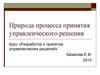 Природа процесса принятия управленческого решения