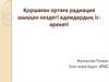 Қоршаған ортаға радиация шыққан кездегі адамдардың іс-әрекеті