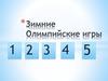 Зимние Олимпийские игры