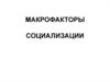Макрофакторы социализации