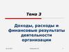 Доходы, расходы и финансовые результаты деятельности организации