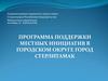 Программа поддержки местных инициатив в городском округе город Стерлитамак