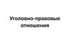 Уголовно-правовые отношения