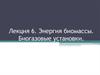 Энергия биомассы. Биогазовые установки