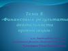 Финансовые результаты деятельности организации