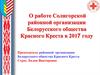О работе Солигорской районной организации Белорусского общества Красного Креста в 2017 году