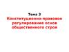 Конституционно-правовое регулирование основ общественного строя