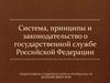 Система, принципы и законодательство о государственной службе РФ