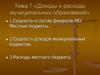 Доходы и расходы муниципальных образований
